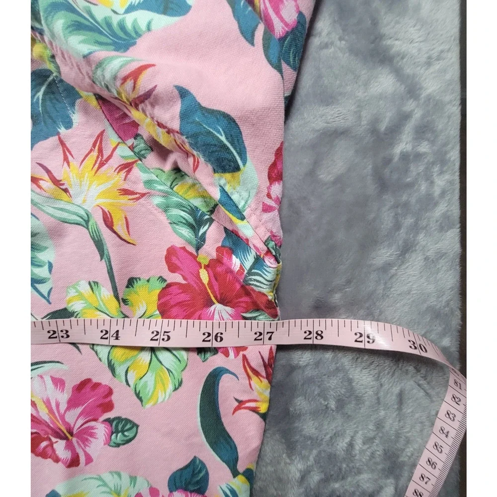 Ralph Lauren Mens XLT Short Sleeve Button Down Floral Tropical Shirt